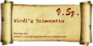 Virág Szimonetta névjegykártya