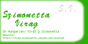 szimonetta virag business card